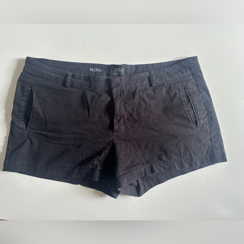a.n.a Black Bermuda Shorts Cotton Blend Casual